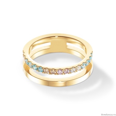 Кольцо Coeur de Lion, Multicolour Pastel Gold, 0136/40-1590 58